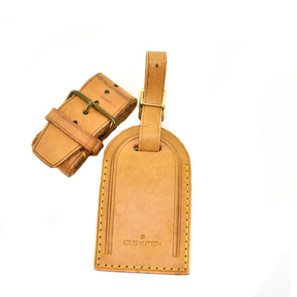 LOUIS VUITTON: Tan Luggage Tag & Keepall (rt)